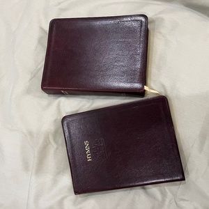 Italian Leather books Jesus the Christ and hymnbook